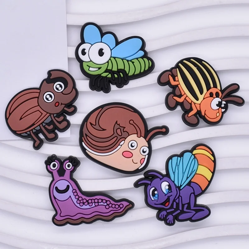 18Pcs Insect Shoe Decoration Charms for Croc Clog, Cute Shoe Charms Accessories for Girls Boys Teen