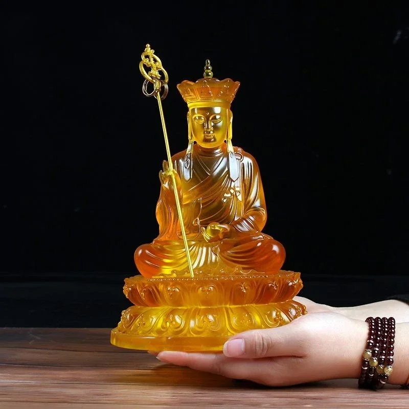 

Jiuhua Mountain Kizo King Buddha Statue Glazed Bodhisattva Home Home Worship Living Room Ornament Crafts
