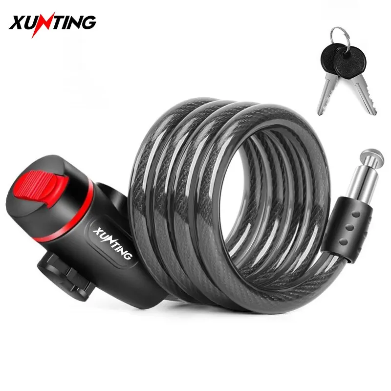 Xunting Hot Sale Bicycle 2 Keys Anti-theft Password Lock Mountain Bike Portable Bicycle Lock Chain Lock MTB Bicycle Accessories