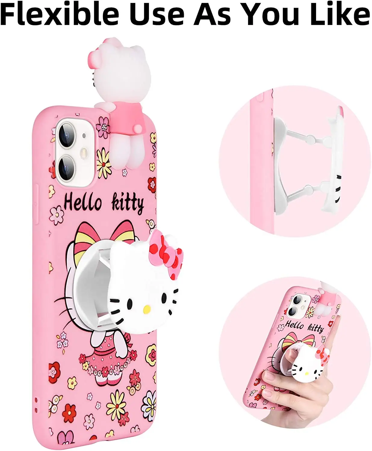 For Samsung Galaxy A04 A04s A05 A05s A34 A24 A54 A14 A15 A25 A35 A55 Hello Kitty Case With Holder Rope