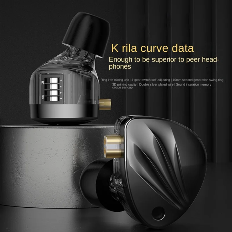 T35C  Krila New In-Ear HIFI Headphones Electrostatic Hybrid Technology Wired Headphones Adjustable Headphones Live Headphones