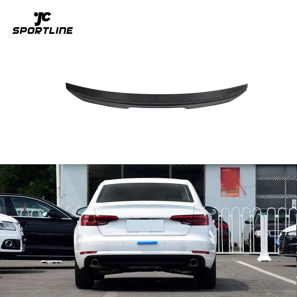Carbon Fiber Rear Spoiler For Audi A4 Sline S4 Sedan B9 2017-2023