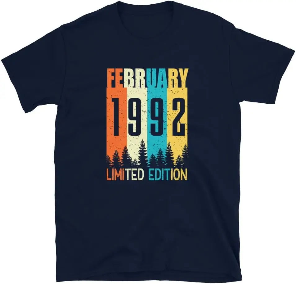 

February 1992 Unisex T-shirts for Man Woman Short Summer Tees Casual Cotton New Arrival Fashions Couple's Cloths