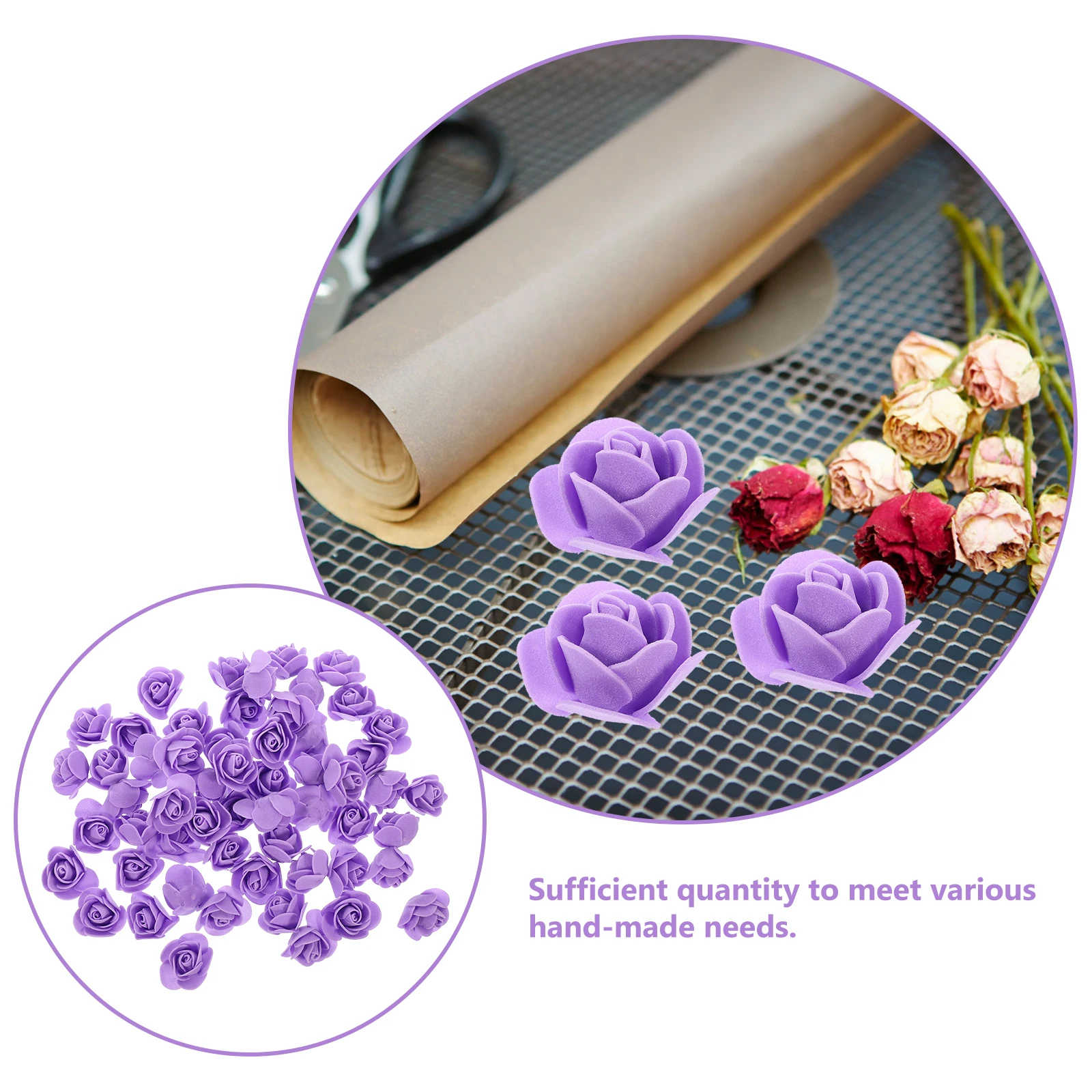 

200 Pcs Faux Artificial Rose Heads Flowers Foam Flower Heads Fake Faux Decorative Craft SuppliesFlowerPetals Bulk Wholesale