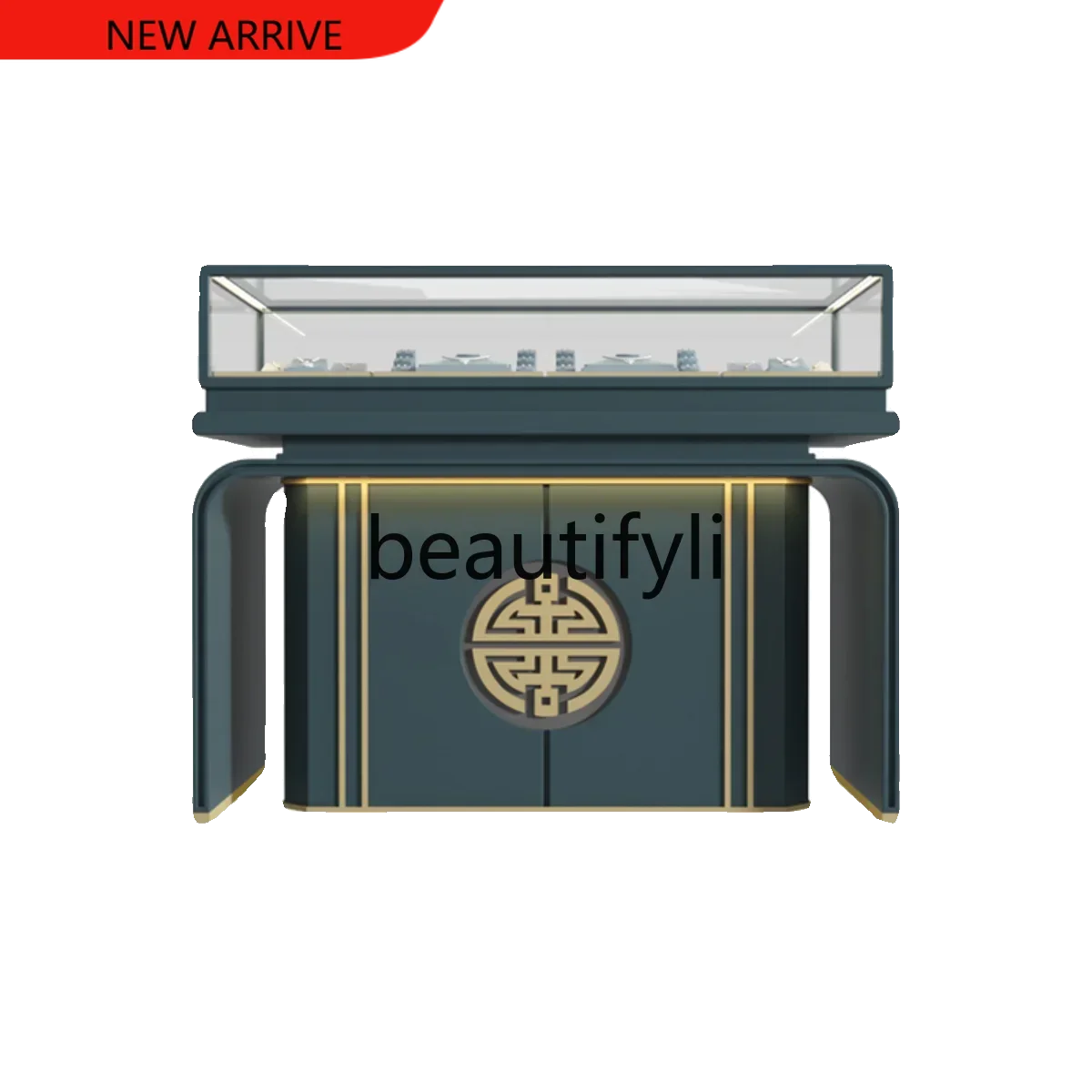 D2520 New Chinese high-end jewelry cabinet, mobile phone glass display cabinet, watch cabinet customization