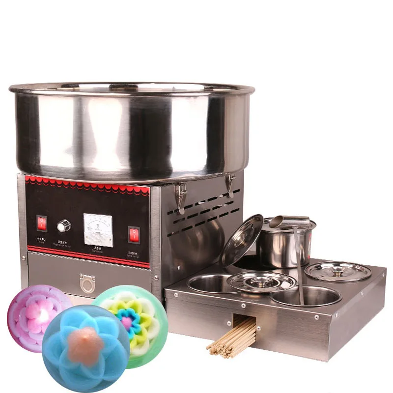 

Cotton Candy Machine Commercial 1000W 220v Snack machines Stainless Steel Electric Flower Cotton Candy Maker