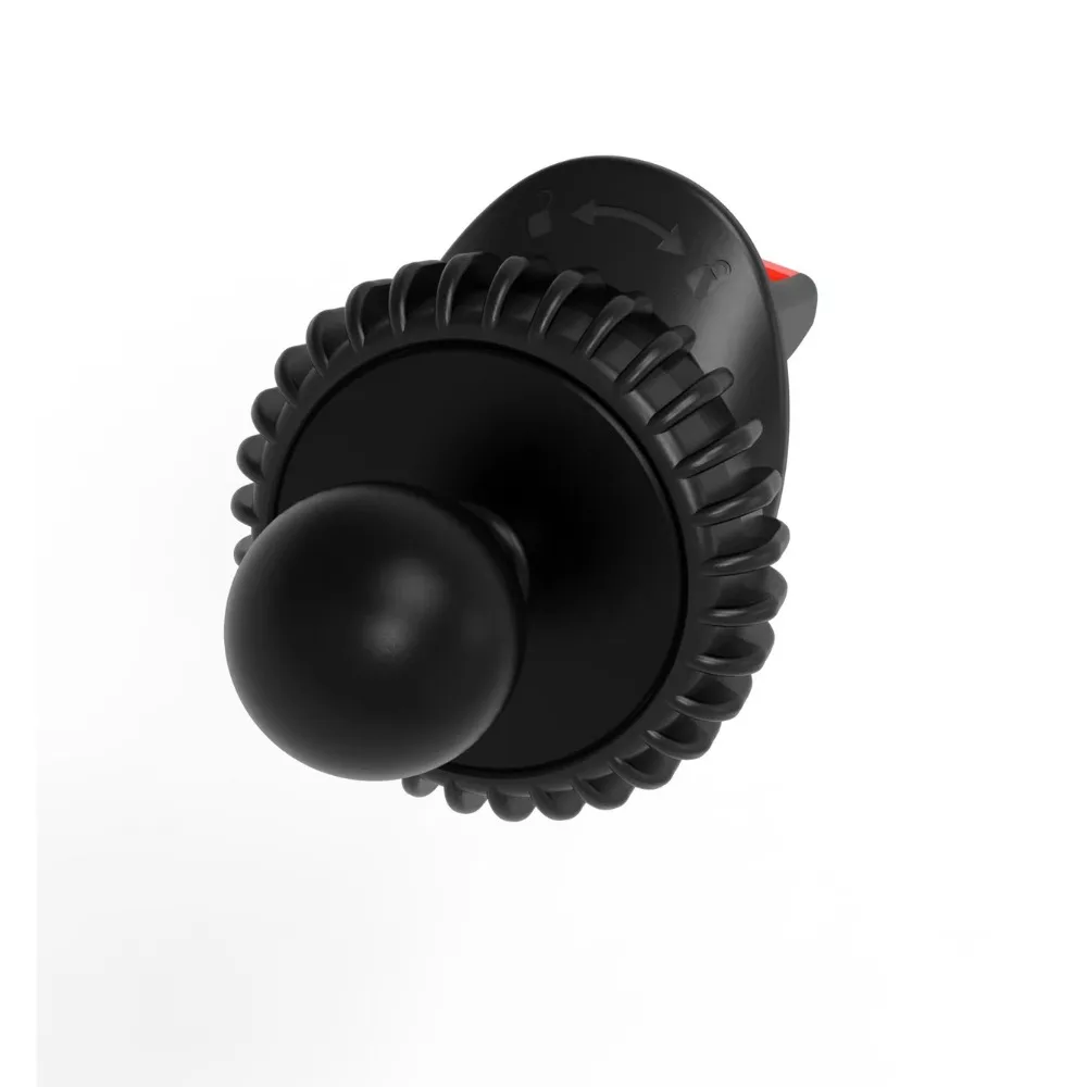 Rotundity Car Phone Holder Hidden Barb Style Plastic 17mm Ball Head Base Black Car Air Outlet Holder Clip