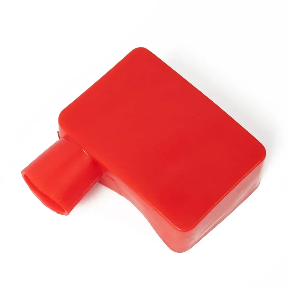 2pc Battery Terminal Cover For Cars Motorcycles Square Rubber Car Battery Pole Protective Cap PVC Soft Sleeve Silicone New Parts