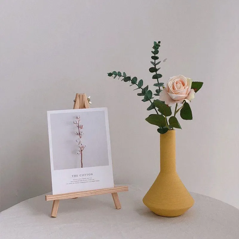 for Ceramic Vase Ornament Living Room Flower Arrangement Ins Style Home Wabi Sabi Soft Decoration Bed and Breakfast Dining