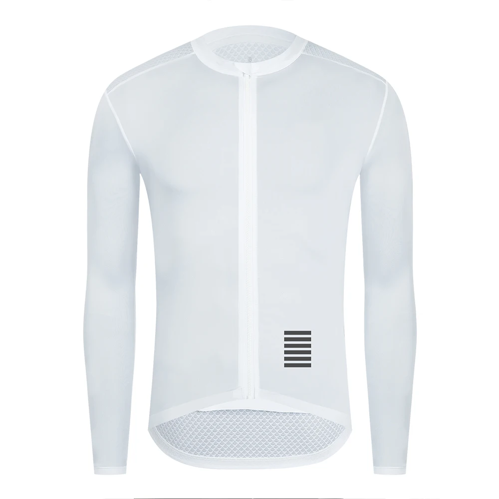 YKYWBIKE Langarm Dünne Radfahren Jersey Männer Klassische Einfarbig Pro Rennrad Rennen Tops Atmungsaktive Fahrrad Shirt Männliche Jersey 6