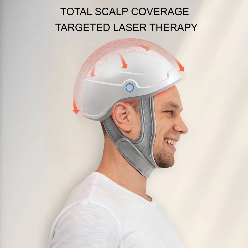 

650 нм лазерный шлем для роста волос 82 лазерных диода беспроводное устройство для лазерной терапии с батареей 2 режима для мягкого модирования выпадения волос