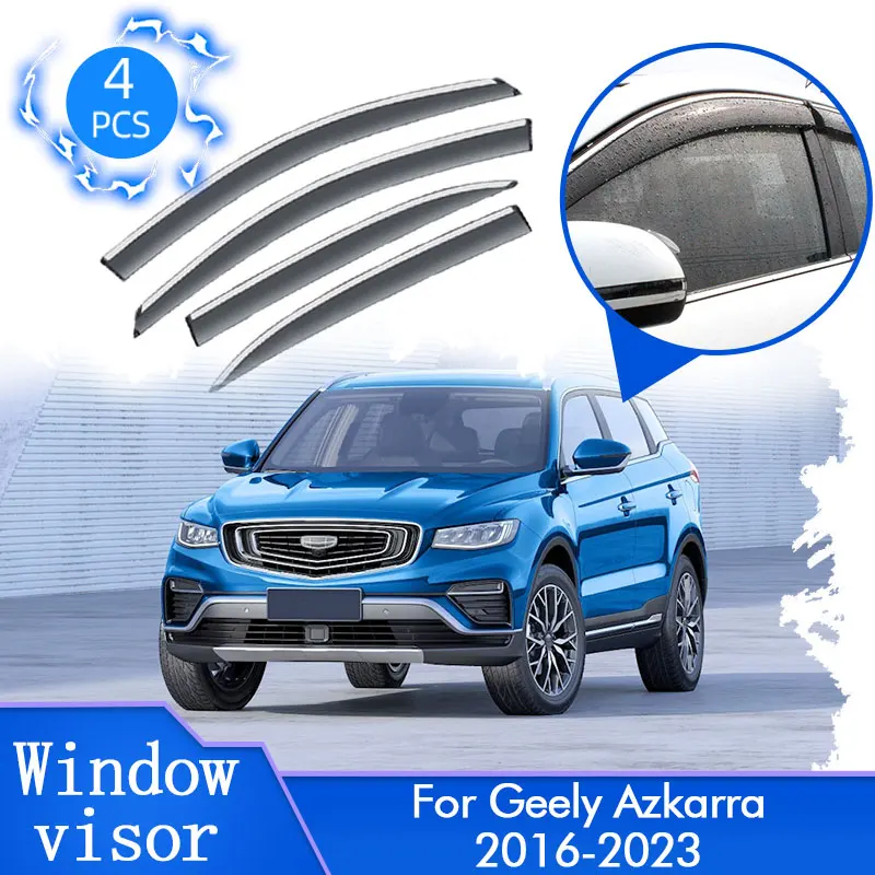 Window Visor For Geely Azkarra Atlas Pro Emgrand X7 Sport Boyue NL-3 2016~2023 Sun Rain Protector Deflector Guards Awning Cover