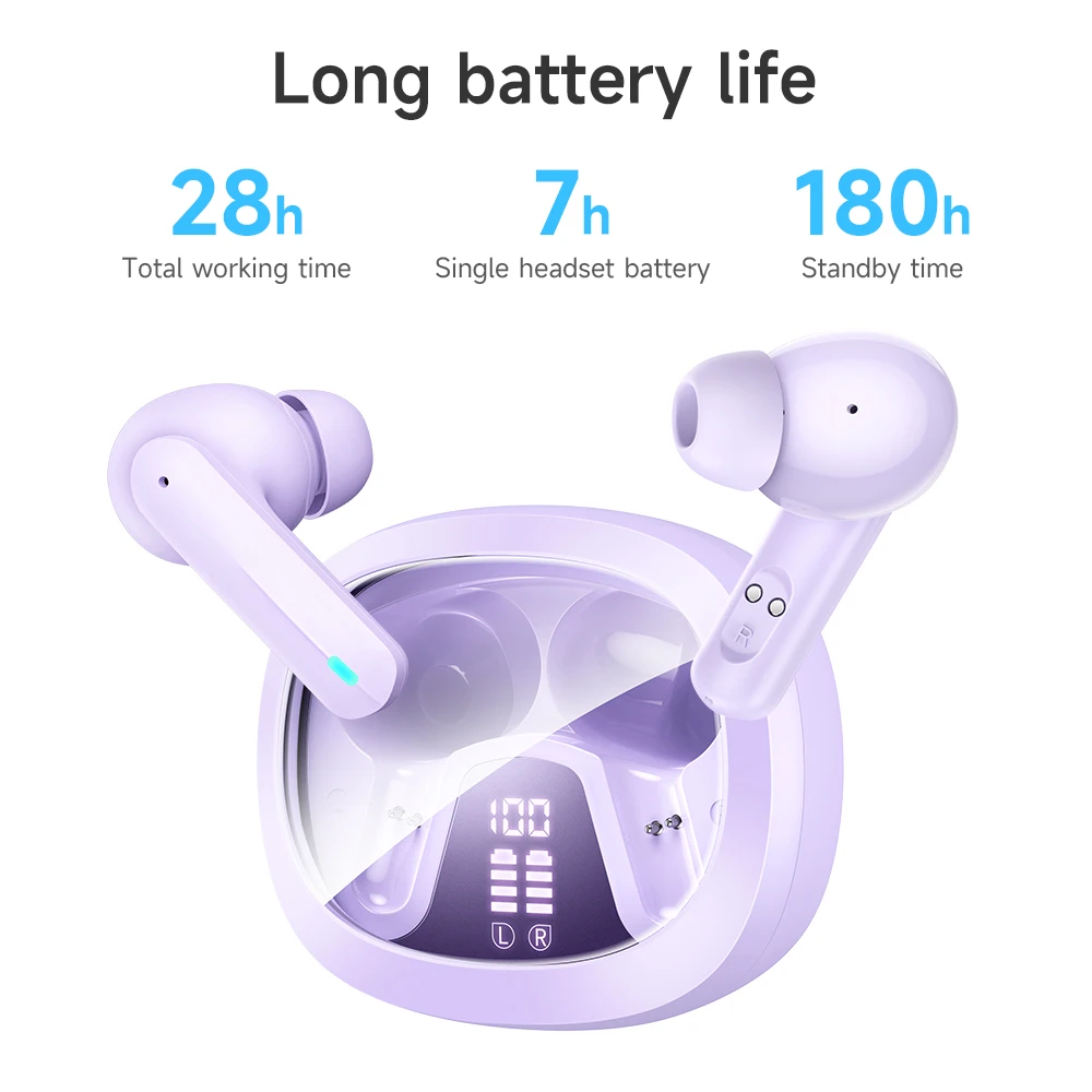 

HOCO EQ6 Bluetooth Earphone Wireless Headphone TWS Headset Stereo Smart Earbuds For iPhone 13 14 15 16Pro Max Handsfree EarBuds