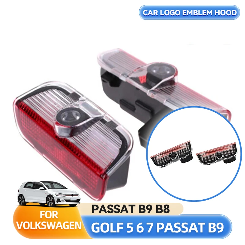 

Стайлинговые молдинги, 2 светодиодных лампы для проектора, аксессуар для серии VW, украшение для двери автомобиля, светильник для гольфа 5 6 7 Arteon Touareg Pa