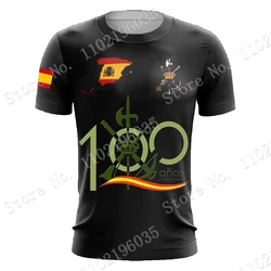 2023 100 YEARS SPANISH LEGION T Shirts 3D Print Black White Mens Summer Running Streetwear Casual Technical Training Clothes