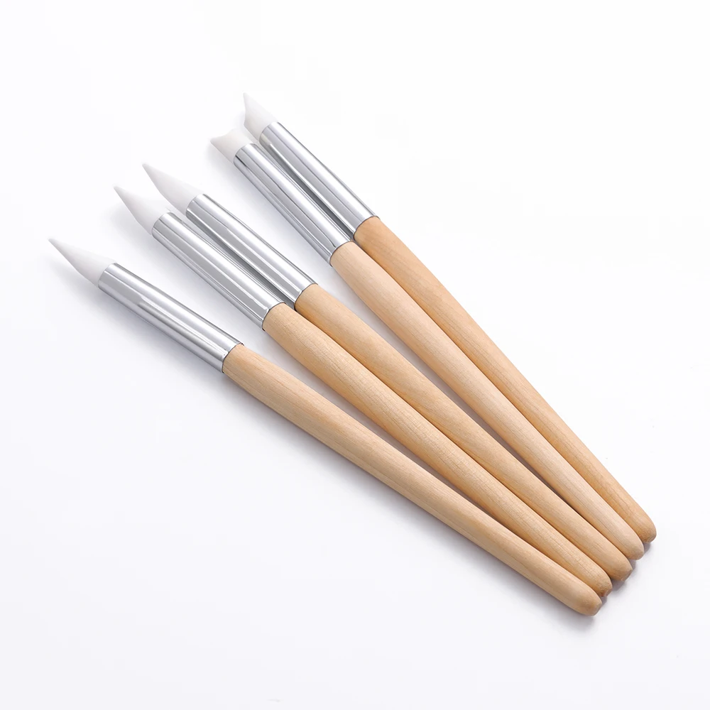 Uhrenzifferblatt-Reinigungsset 5-teilig Schmutzentferner Reparaturwerkzeug Gummispitzen für Uhrenzeiger Uhrwerk-Reinigungsstift Holzstab Zubehör – Detail 4