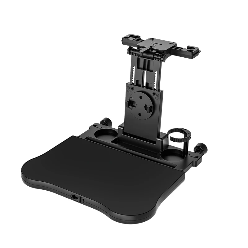 

Adjustable Car Backseat Tray Desk - Stable Travel Tray for Road Trips Work & Meals w/ Phone & Drink Holder Fits iPad/Laptop