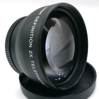 52Mm 2X Magnification Telephoto Lens For Nikon AF-S 18-55Mm 55-200Mm Lens Camera Black-Y41A