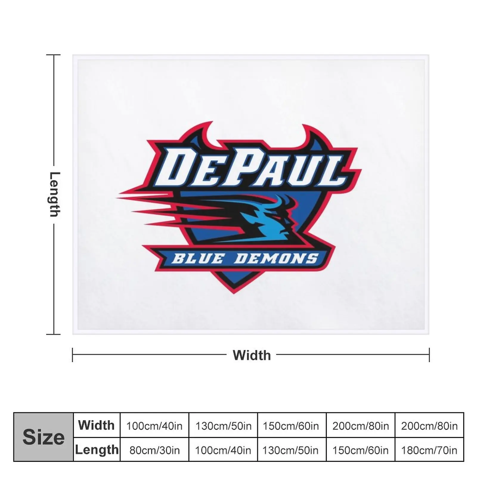 DePaul Blue Demons Throw Blanket Sofa Decorative Beds Decorative Throw Blankets