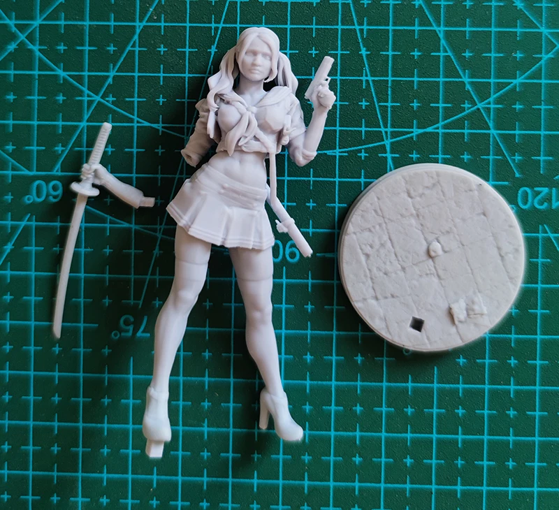 1/24 75mm 1/18 100mm Resin Model Kits Lovely Girl Agent Figure Unpainted No Color RW-485