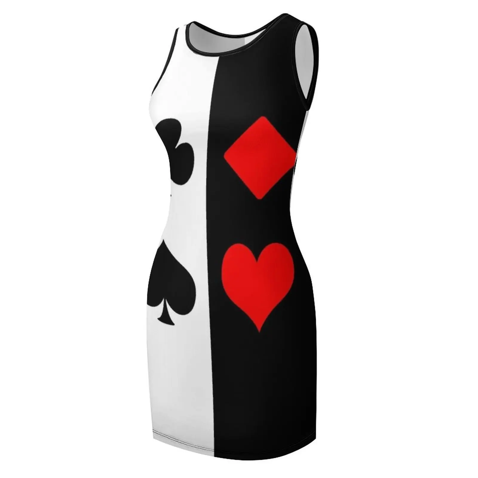 تصميم Bold Mod لبدلات البطاقات الأربعة بدون أكمام فستان سهرة فستان نسائي فساتين صيفية للنساء فستان مثير
