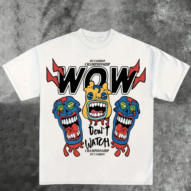 

Wow, My Fashion Champion, Don't Look, Street Style Men's Crew Neck Short Sleeves Are Loose and Versatile, Unisex