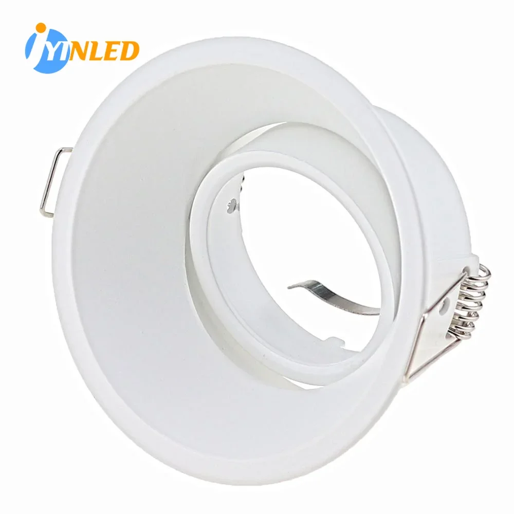 

LED Ceiling Light Fixtures Round Square Recessed MR16 GU10 Fixture White/Black Adjustable LED Ceiling Spot Light Frame