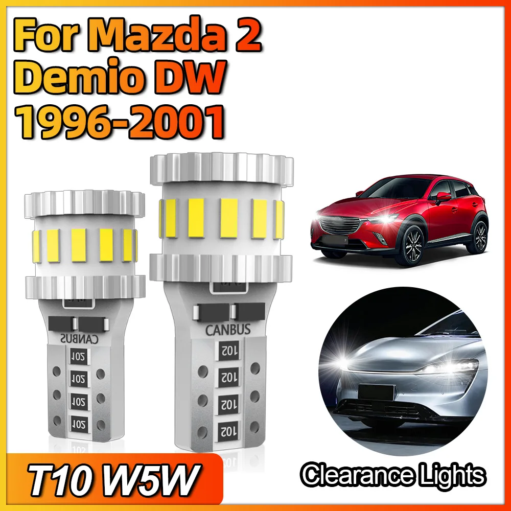 W5W T10 Led Clearance Bulb Canbus 168 194 192 Car Dome Reading Side Signal Parking Lamp For Mazda 2 Demio DW 1996-1999 2000 2001