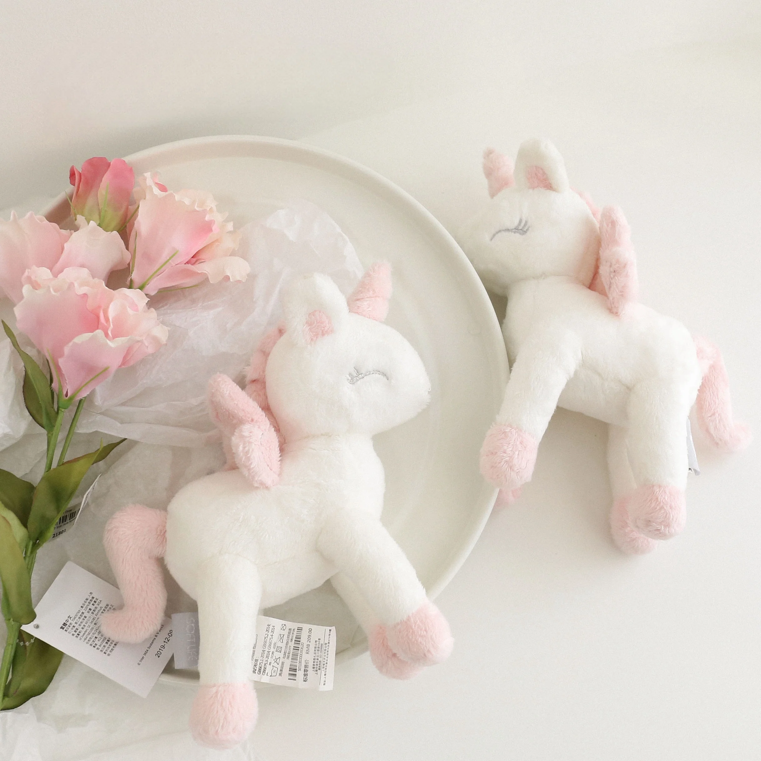 23cm Kawaii Unicorn Plush ของเล่นตุ๊กตาการ์ตูนตุ๊กตาสัตว์คุณภาพสูงของขวัญสาวหวาน Home Room ตกแต่ง