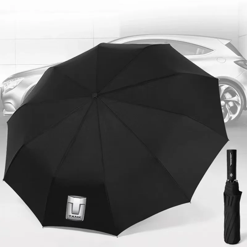 Car TANK Logo Fully Automatic Folding Sunshade Umbrella For Great Wall GWM TANK300 TANK400 TANK500 PHEV Car Umbrella Accessories