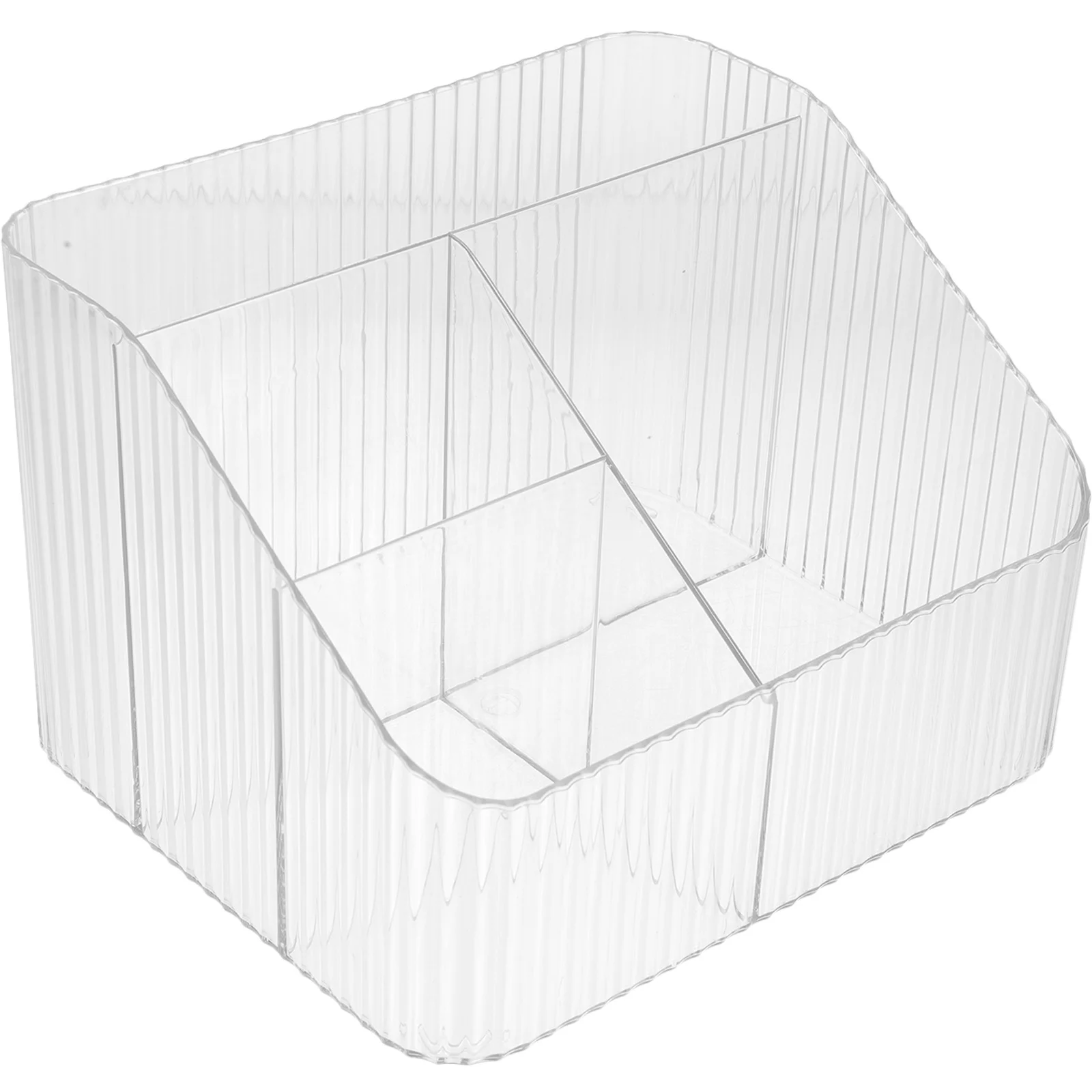 Desktop Organizer Storage Box for Remote Control Acrylic Table Compartment Organizer Large Capacity Multi-Grid Pen Case