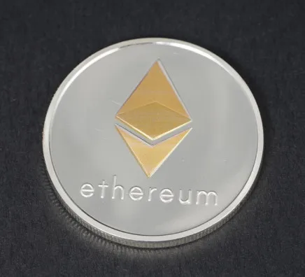 الذهب/الفضة Ethereum عملة طبق الاصل الفن جمع هدية المعادن المادية العتيقة تقليد غير العملات نسخة العملات المقتنيات #2