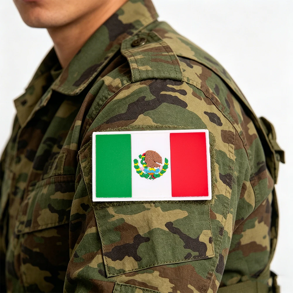 Brazil Flag Rubber PVC Patch Tactical Morale Hook Loop Patch For Backpack Hat Vest Outdoor Gear Military Decor DIY Craft Gift