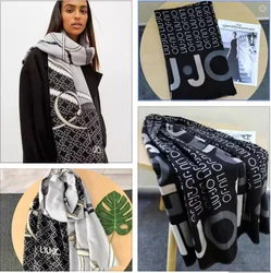 Italy foreign trade new liu.jo printed warm fashion women's scarf large square shawl