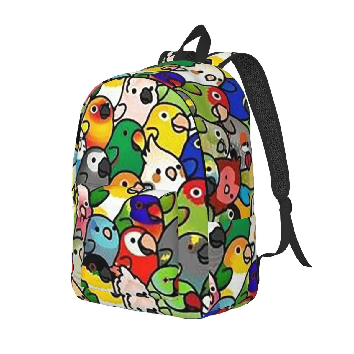 Birds Cockatiel Budgie Parrot Student Backpack School Bag Hiking Travel Daypack for Boys Girls Bookbag Shoulder Bags