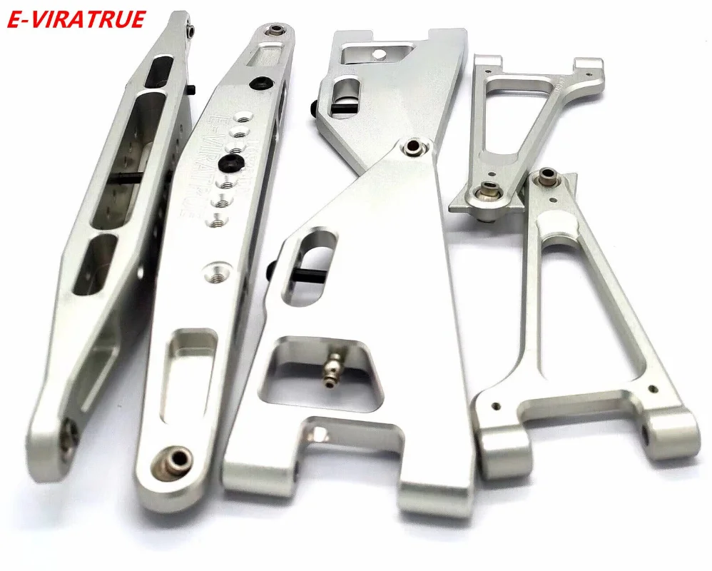 E-VIRATRUE 7075 Aluminum Upper&Lower Suspension Arms&Rear Trailing Arms For Losi Super Baja Rey 1/6