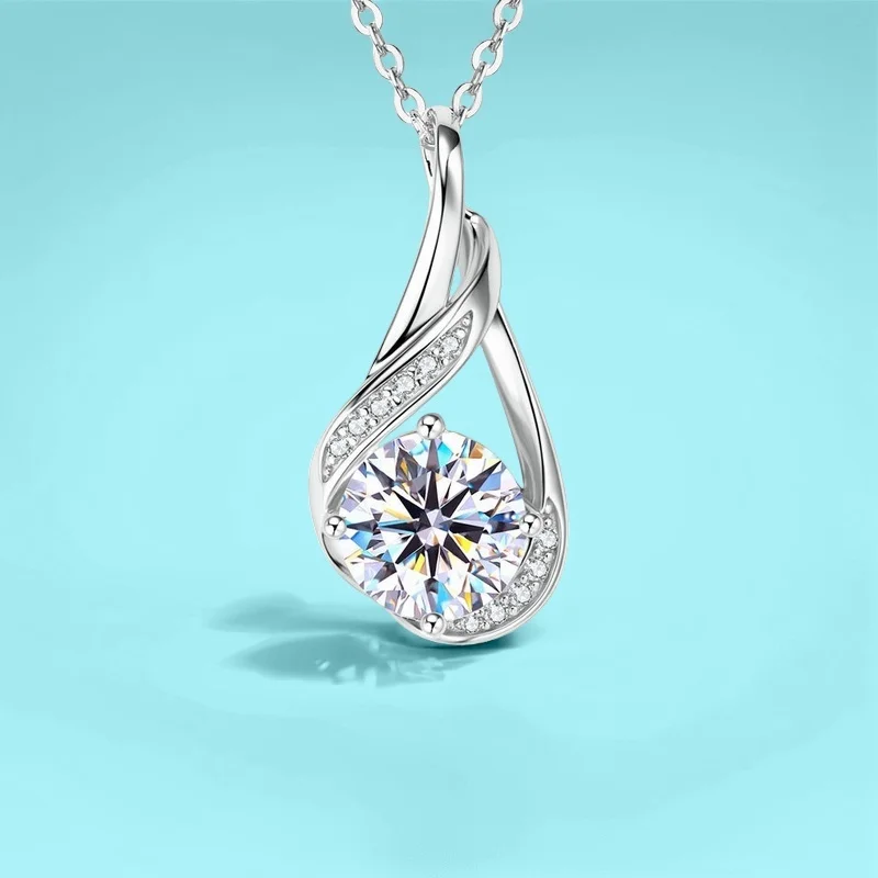 S925 Серебряное 2-каратное ожерелье