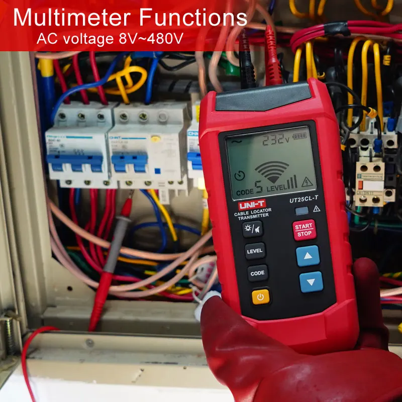 UN-T UT25CL Portable Cable and Pipe Locator - Circuit Tracker and Metal Pipe Detector, Ideal for Safe Underground Detection