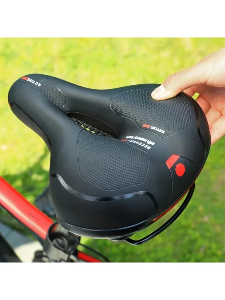 AliExpress ECIOSL Comfortable Bicycle Seat Cushion - Wide, Double Shock Absorption - Memory Foam Filled, Waterproof Saddle for Men and Women