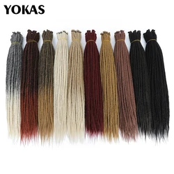 Dreadlock Extensions Handmade โครเชต์ผมสังเคราะห์ 24 36 นิ้ว Dread Extension โครเชต์ Braids สําหรับผู้หญิง Dreadlocks ผม YOKAS