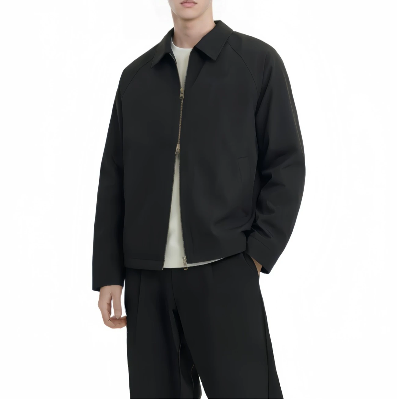 2026 Spring and Autumn Shaped Harrington Executive Jacket Men's Short Lapel Jacket