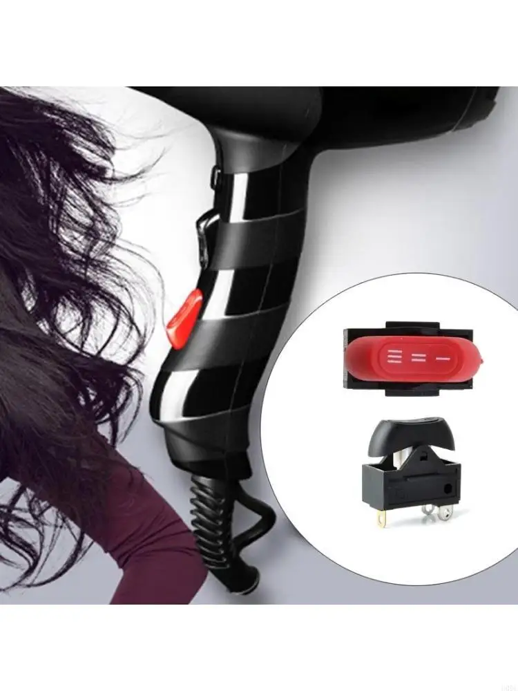 

Electric Hair Dryer Rocker Switch ON OFF Switch 3 Speed Three-legged Full Copper