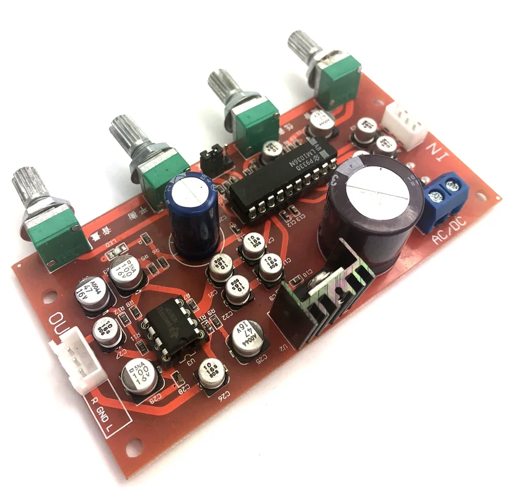 Lusya LM1036 + NE5532 Preamp Amplifier Board With Treble, Bass ,balance, Volume Adjustment Single-supply Operation