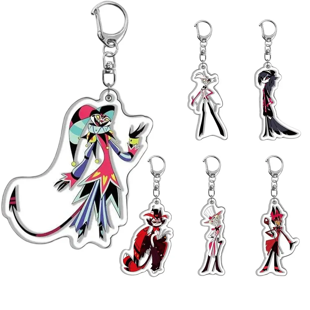 Popular Anime Series Helluva Blitzo Keychains Boss Keyring for Accessories Bag PendantKey Chain Ring Jewelry Fans Friends Gifts