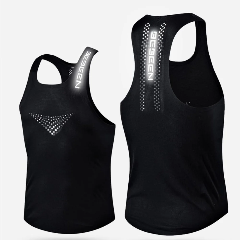 Mens Vest Mesh Breathable Quick Dry Outdoor Sports Sleeveless Top Lightweight Slim Fit Tank Top Men'S Fashion 2024 Summer New