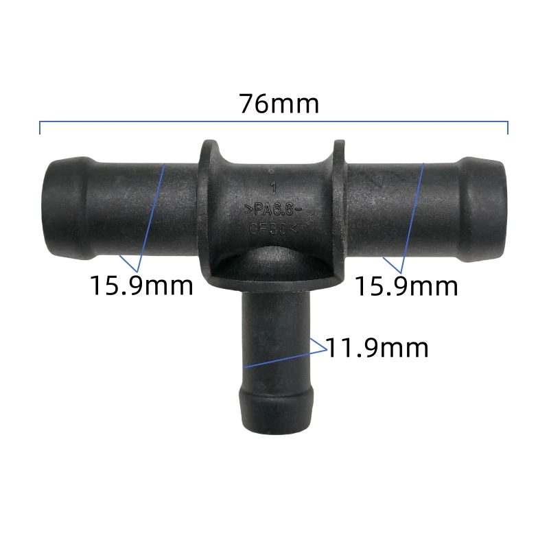 16mm variable diameter three-way 12mm adapter fuel pipe quick connector suitable for fuel air and water 2pcs a lot