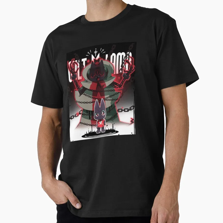 

Cult of the Lamb Themed 0428 Horror game Gift T-Shirt for gamer 100% Cotton printed Short-Sleeve Unisex Tee All Size Tops S–6XL