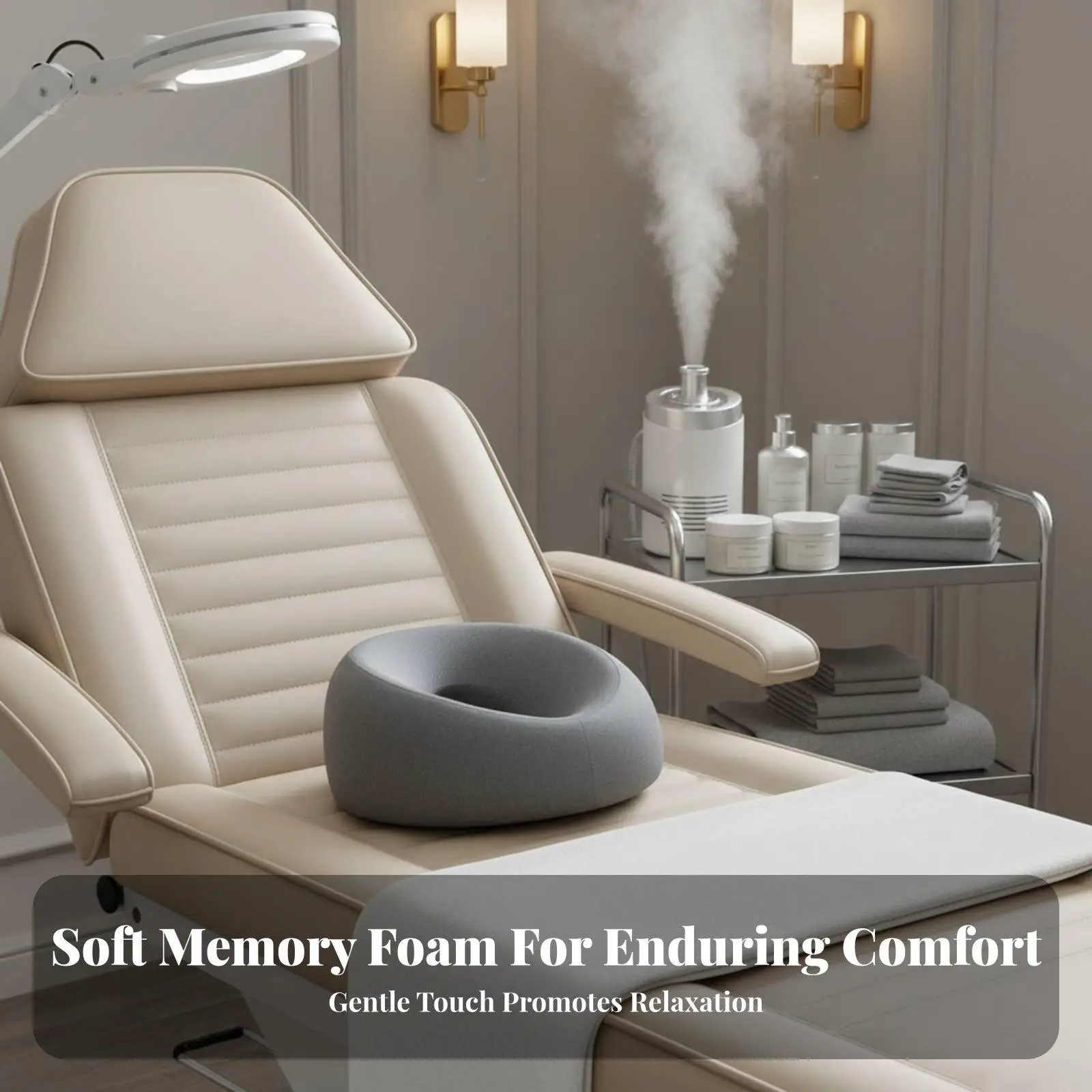 Prone Position Pillow for Massage Table with Removable Washable Cover for Salon Spa and Home Use