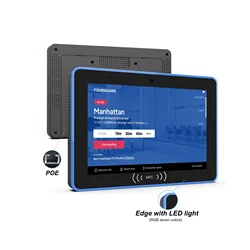 Wall Mount 10.1 Inch Android Meeting Room Tablet With 4 LED Light Bars Touch Screen LCD NFC RFID Conference Booking System