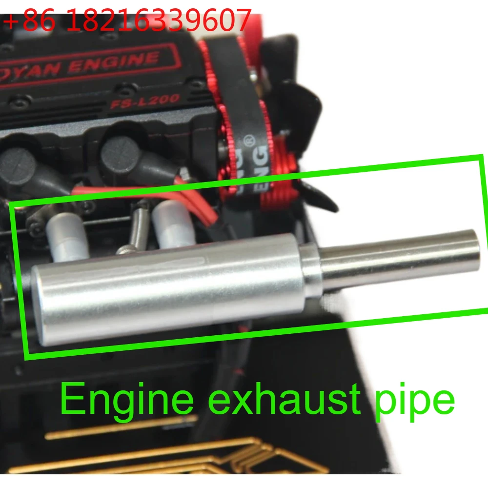 Picture 4: TAO Engine Exhaust Pipe TOYAN FS L200 Twin Cylinder Four Stroke Nitro Engine Model Engine Model Accessories Metal Muffler Set